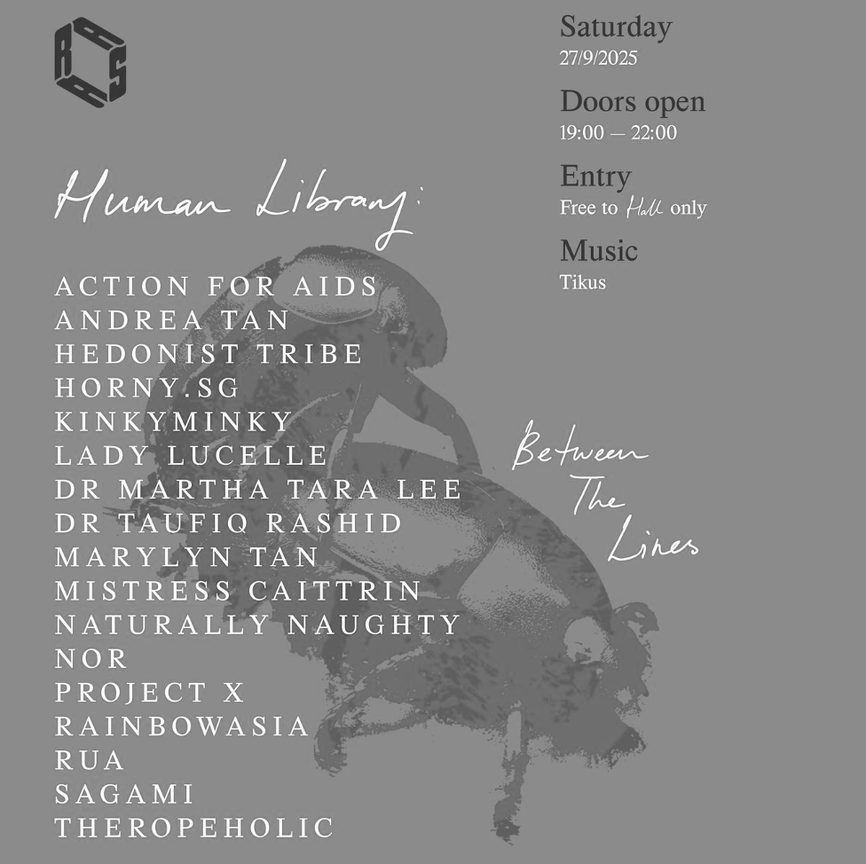 Ein Flyer zur Ankündigung des Themenabends Human Library mit verschiedenen Gastgebern