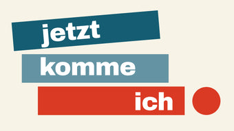 Logo mit der Typographie: jetzt komme ich!